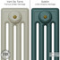 CI-RC-GREEN-016 - Richmond Green 4 Column Victorian Cast Iron Radiator H760mm x W278mm CI-RC-GREEN-016 - Richmond Green 4 Column Victorian Cast Iron Radiator H760mm x W278mm